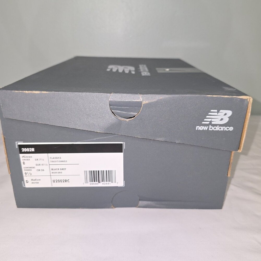 New Balance 2002R Classics U2002RC, Blk/Gry, Unisex M8/W9.5, New in Box - Picture 7 of 9